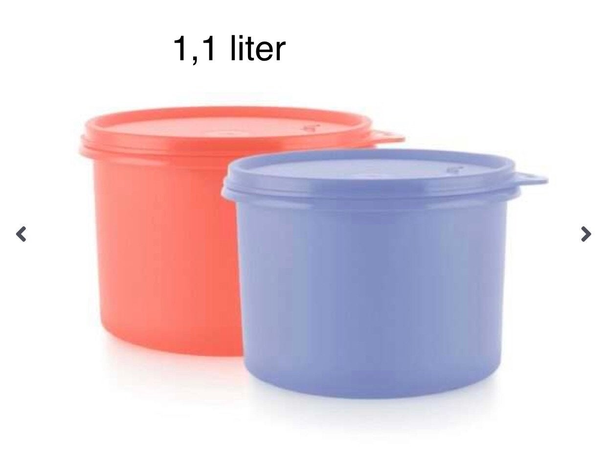 Tupperware bussen 1,1 liter - Set van 2 (splinternieuw), Overige kleuren, Nieuw, Luchtdicht, Ophalen of Verzenden