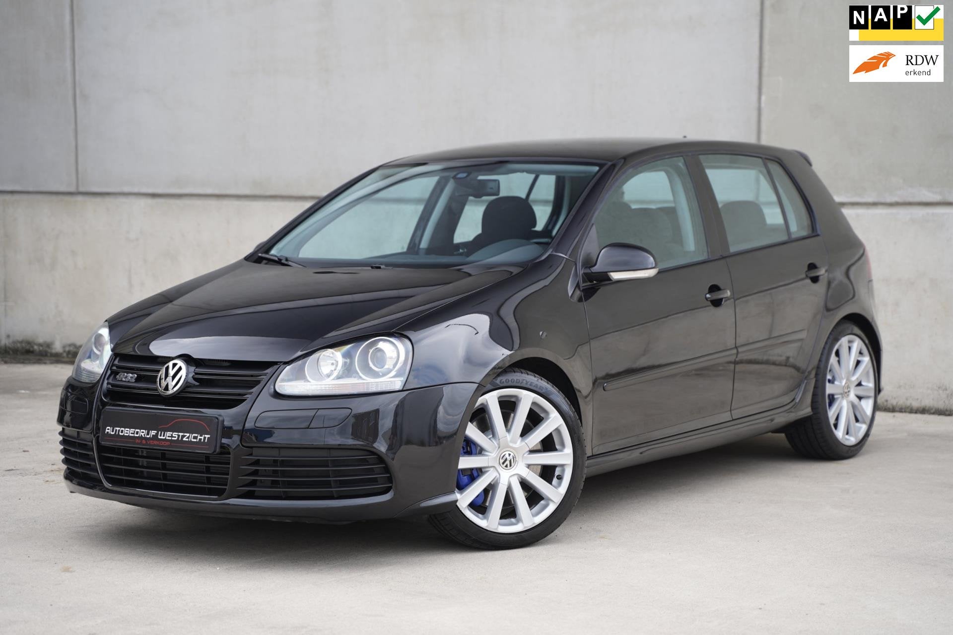 Volkswagen GOLF 3.2 R32 250pk DSG 5 deurs, zwart, origineel!, Auto's, Volkswagen, Gebruikt, Zwart, 3189 cc, Zwart