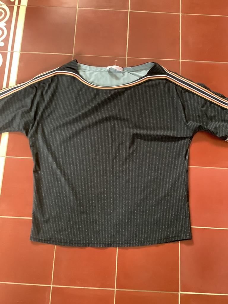 Studio Anneloes gestreepte top met korte mouwen Xl., Zwart, Maat 46/48 (XL) of groter, Ophalen of Verzenden, Zo goed als nieuw