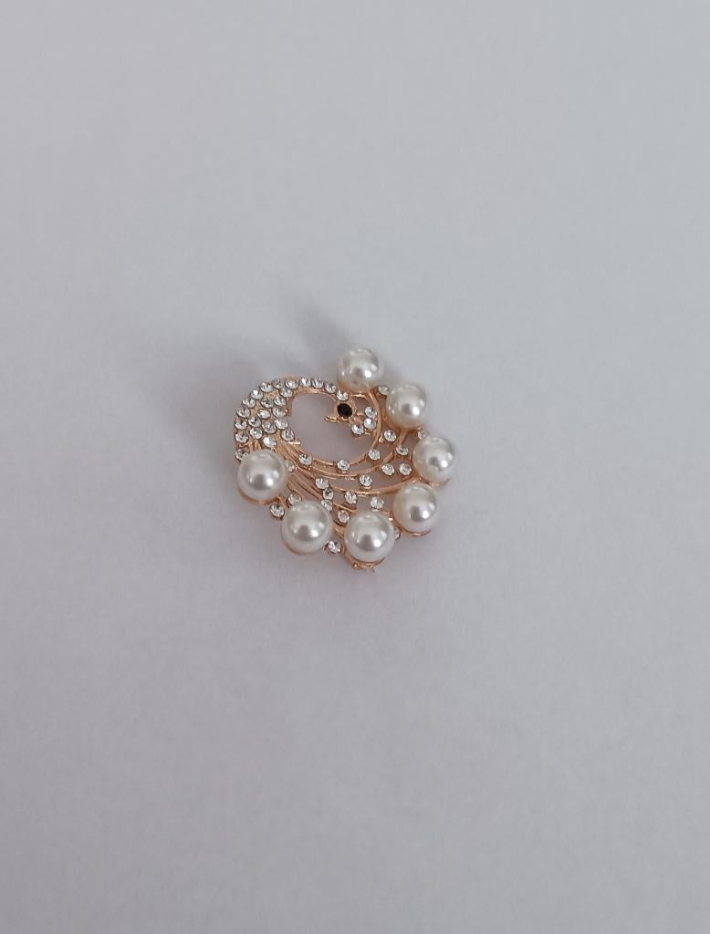 Pauw broche, Overige materialen, Overige kleuren, Minder dan 4 cm, Nieuw
