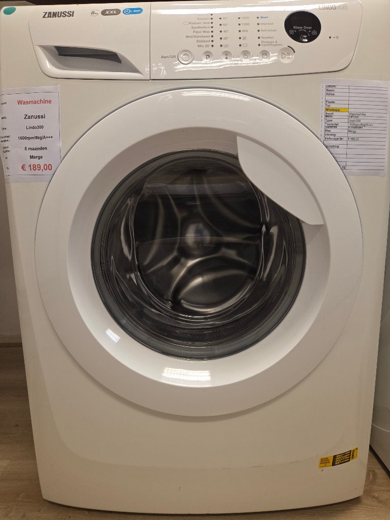 wasmachine Zanussi - 8kg - A+++, Ophalen, Italie, Minder dan 85 cm, 8 tot 10 kg