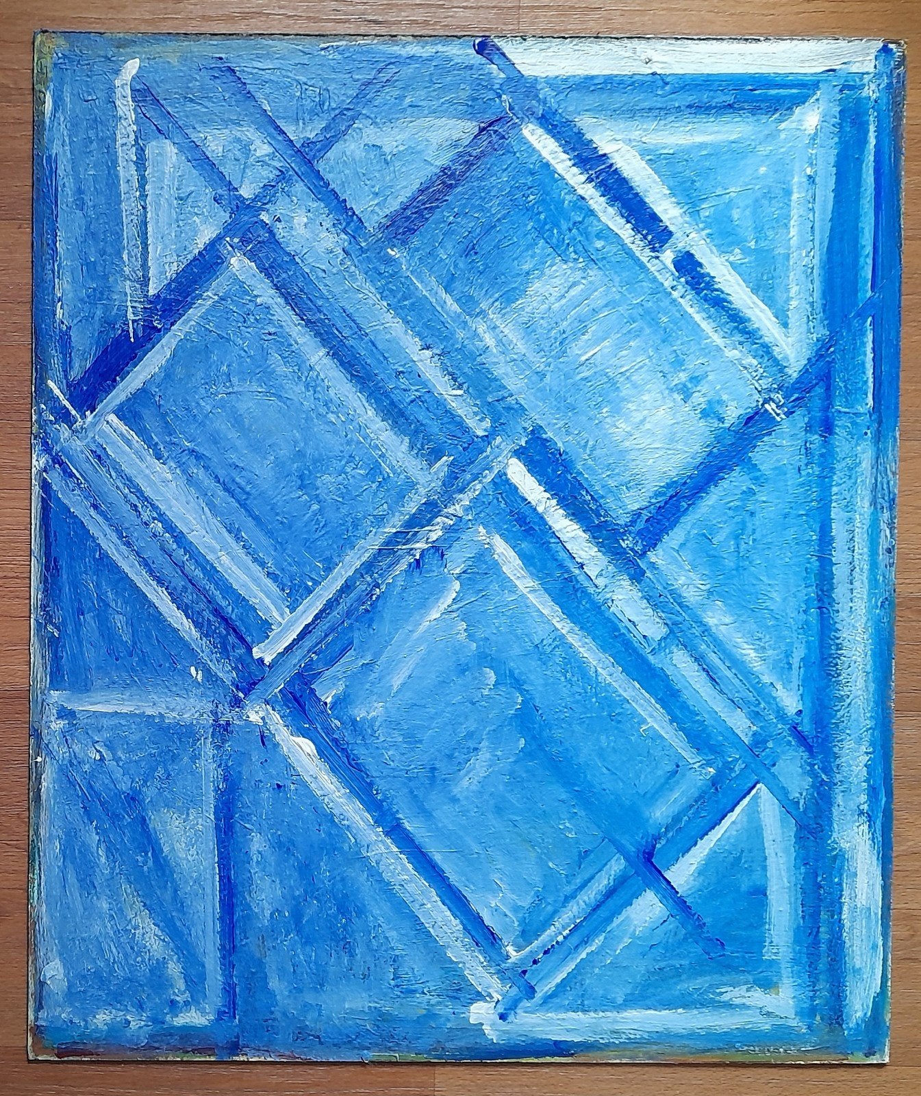 abstract schilderij, Antiek en Kunst, Antiek | Wandborden en Tegels, Ophalen of Verzenden