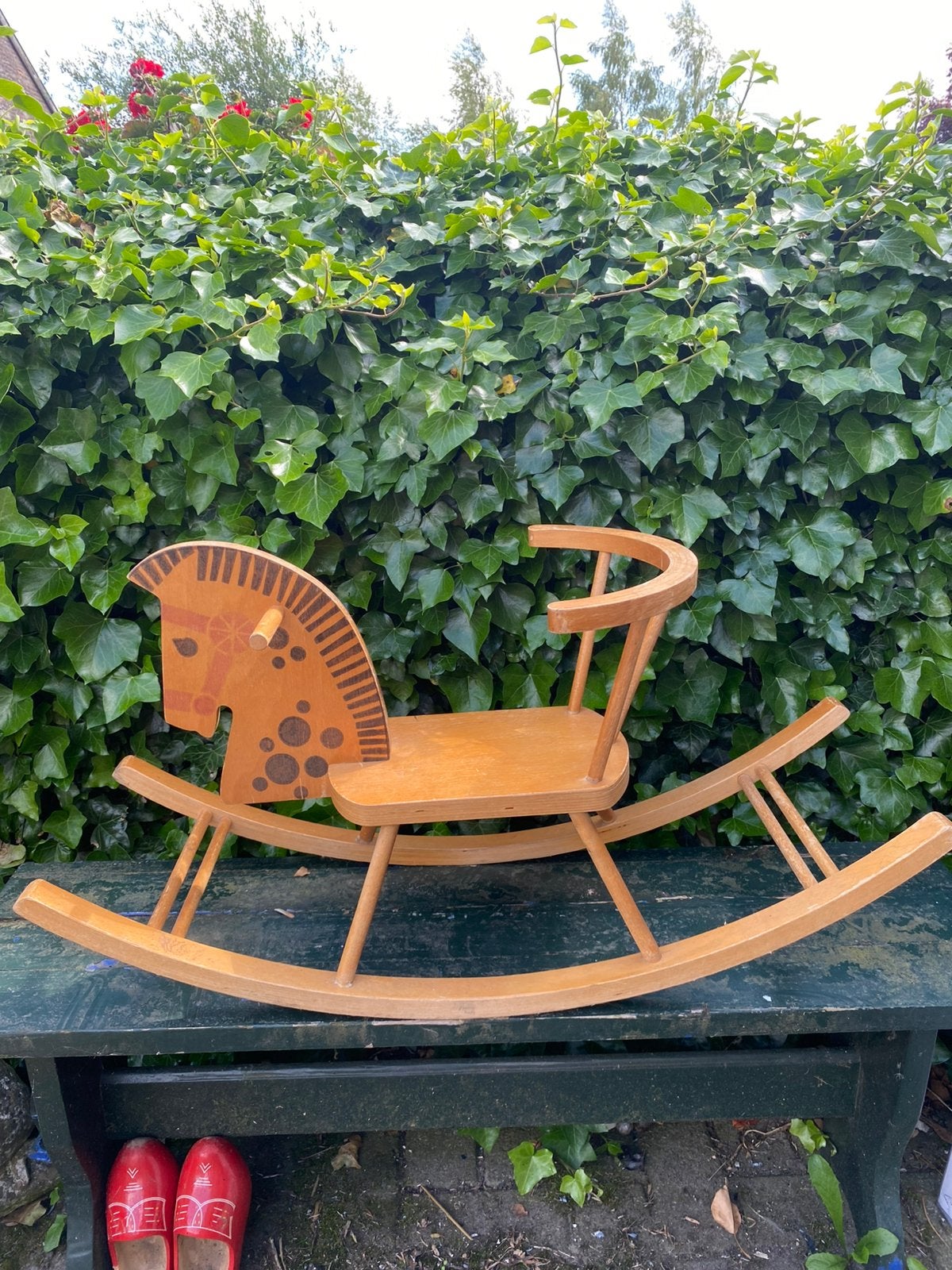 Brocante houten hobbelpaard, Antiek en Kunst, Ophalen