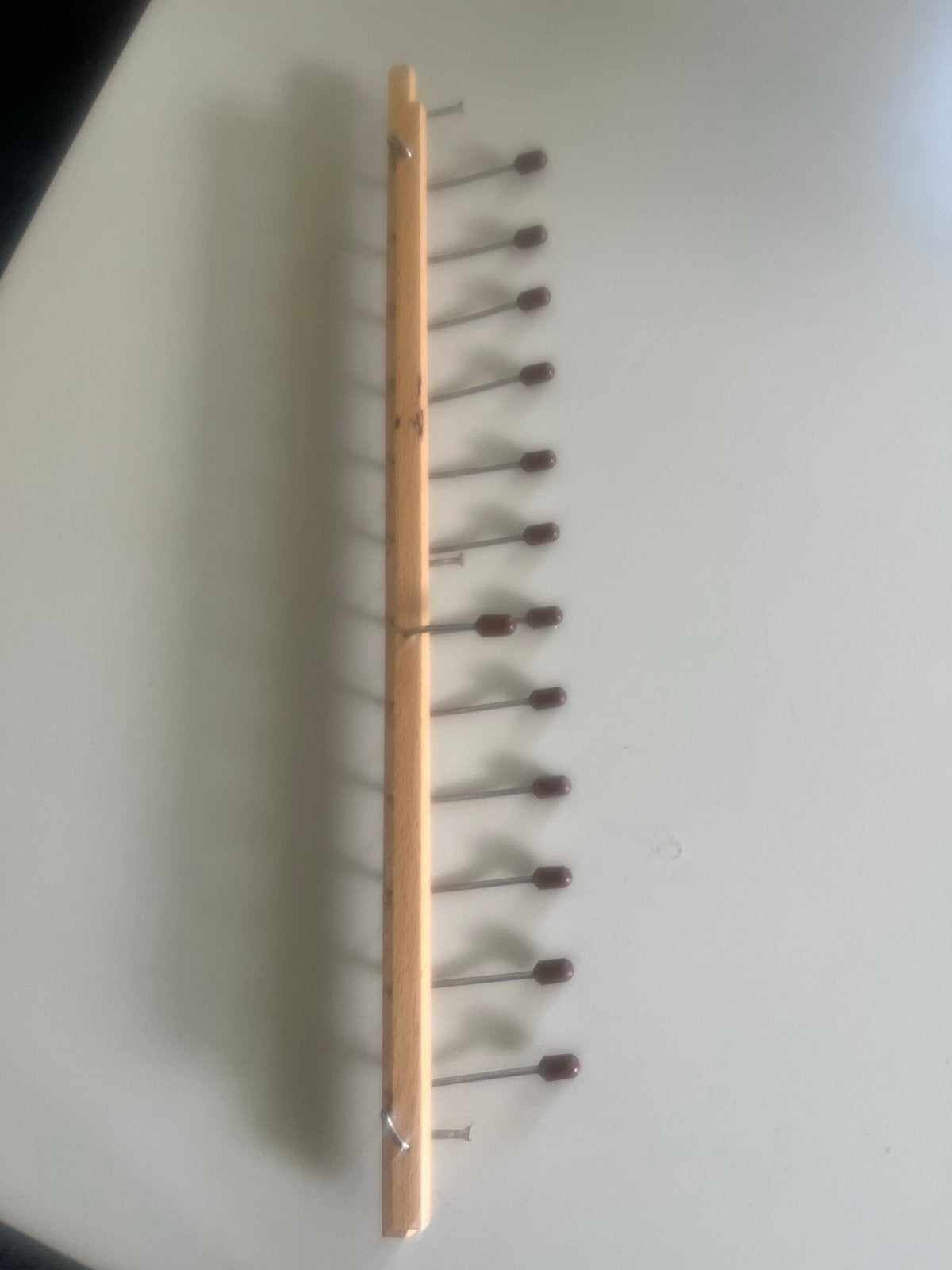 Houten wandkapstok voor strop dassen met 15 haken, Huis en Inrichting, Gebruikt, Overige typen, Ophalen of Verzenden, Minder dan 100 cm