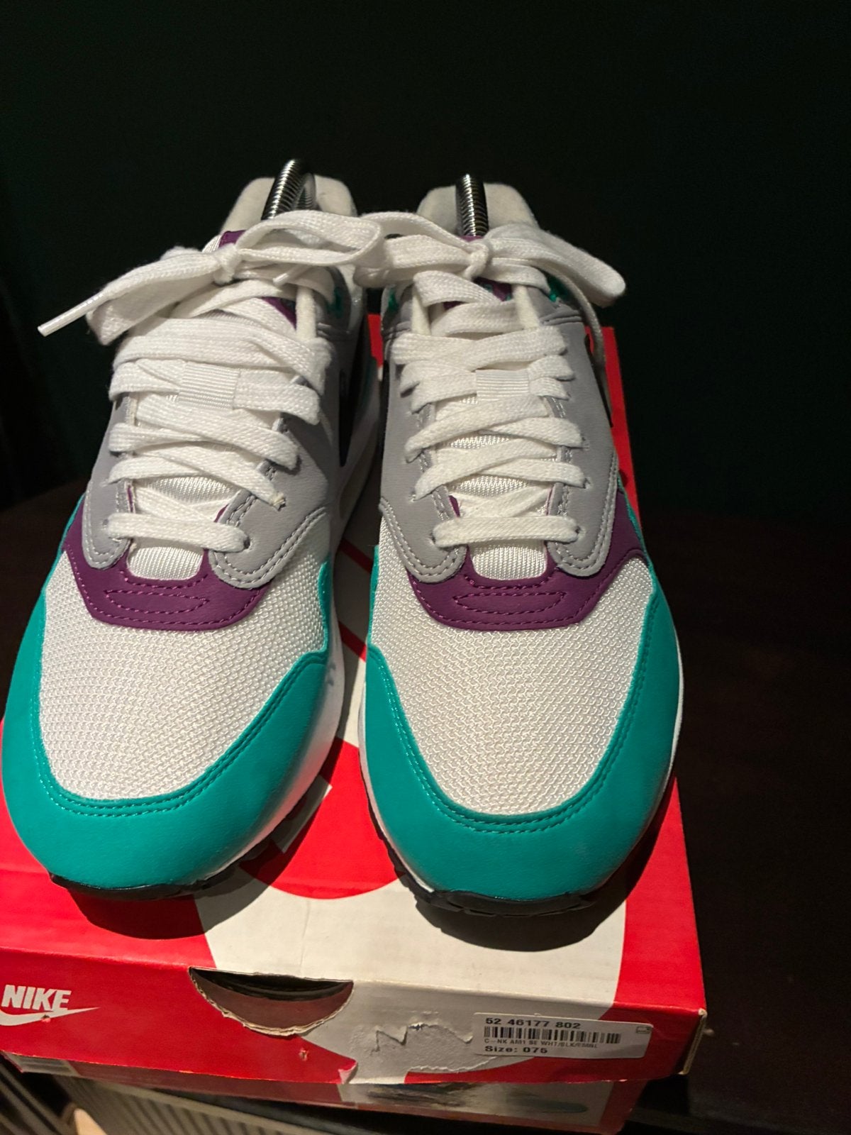 Nike air max 1 clear emerald, Ophalen of Verzenden, Zo goed als nieuw, Sneakers of Gympen