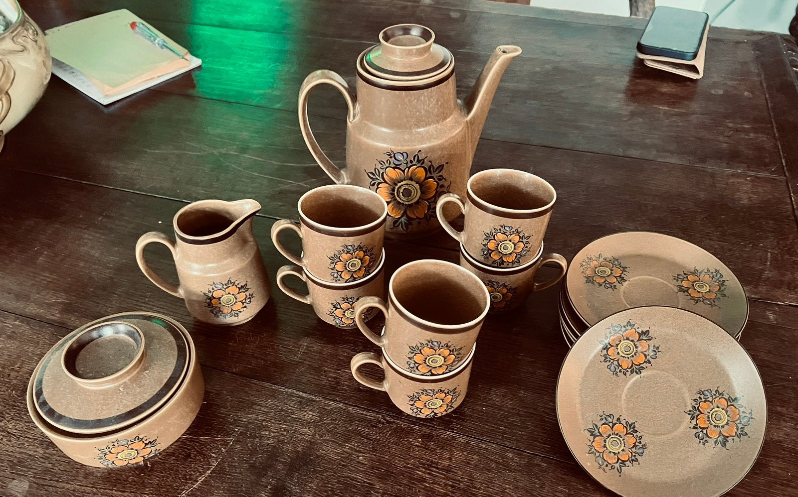 Leuke retro koffie servies, Overige merken, Keramiek, Vintage, Ophalen of Verzenden