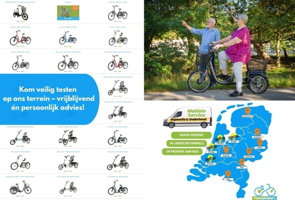 Elektrische driewieler driewielfiets senioren balansfiets