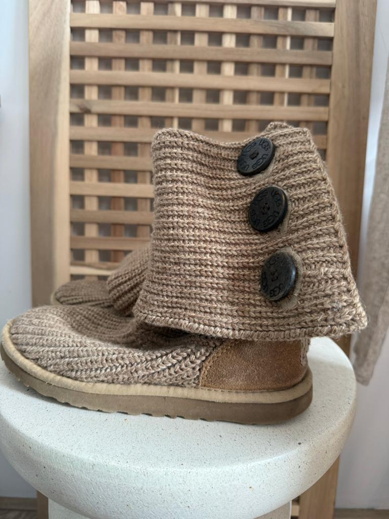 Ugg Cardy knit boot Laarzen Maat 37, Ophalen of Verzenden, Gedragen, Beige, Lage of Enkellaarzen