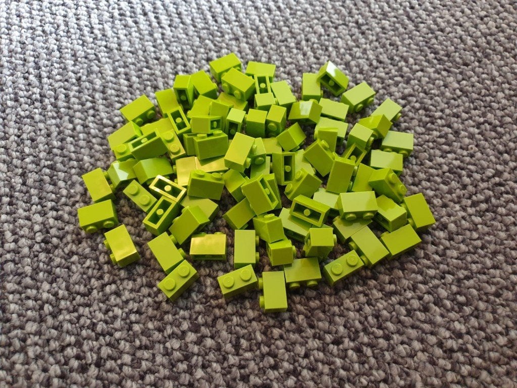 Partij N144=100x Nieuwe Lego stenen 1x2 (Meerdere setjes)