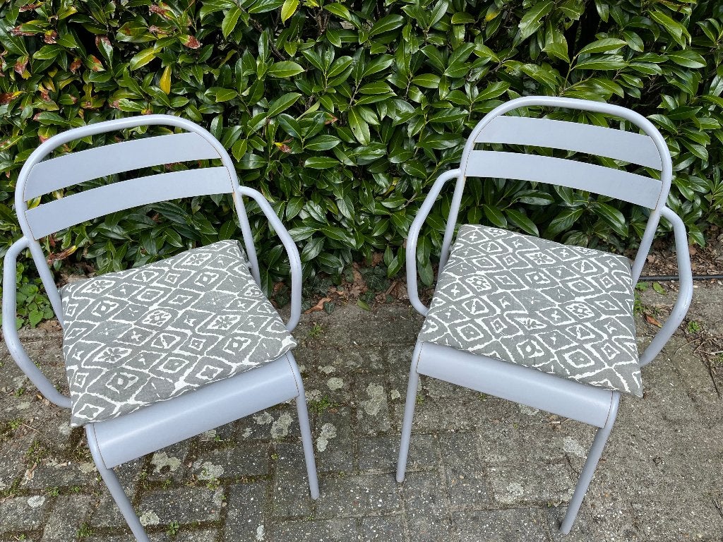 tuinset balkonset set grijs met gratis kussens, Ophalen, Gebruikt