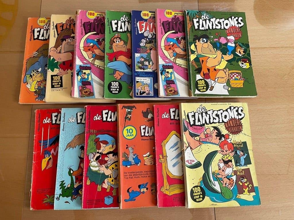 13 stripboeken van de Flintstones, ook los te koop, Meerdere stripboeken, Ophalen of Verzenden, Gelezen, Hanna-Barbera