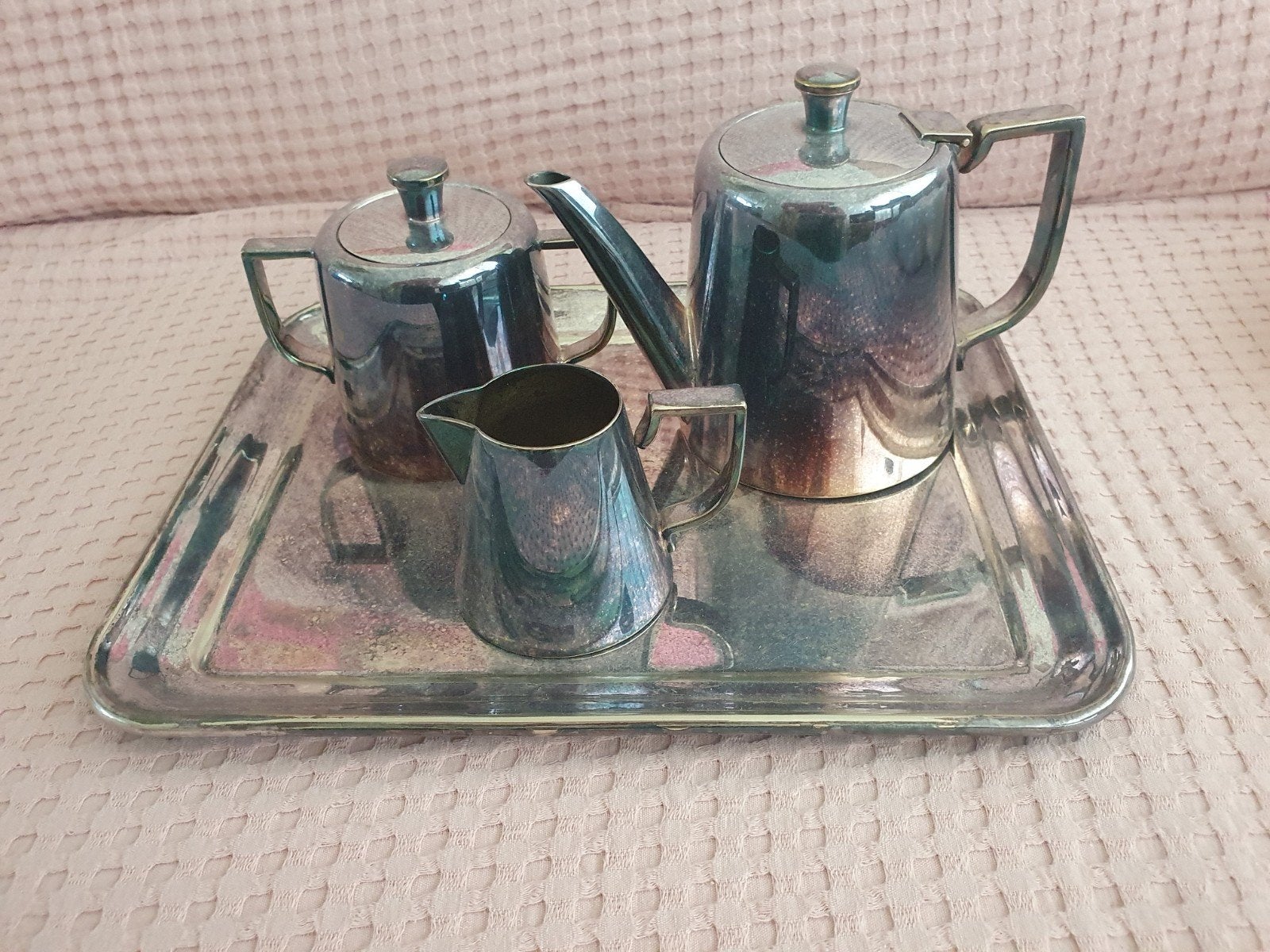 Vintage Sola Verzilverd Servies Set - Koffie/Thee, Antiek en Kunst, Ophalen