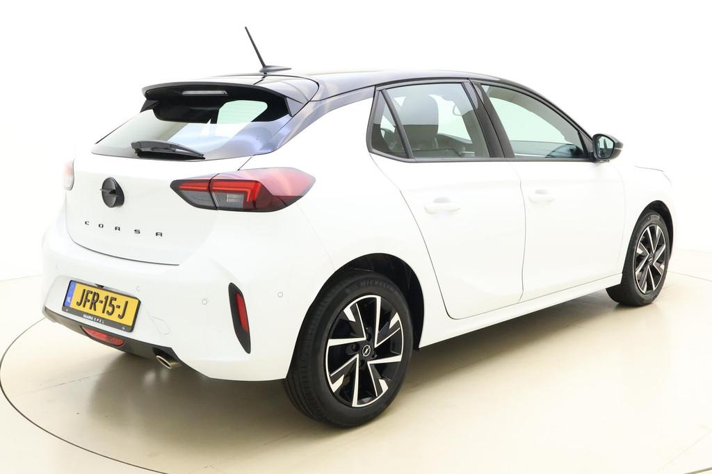 Opel Corsa 1.2 Turbo 100pk GS | Navigatie via Carplay | Came, Auto's, Stof, Gebruikt, Wit, 102 pk