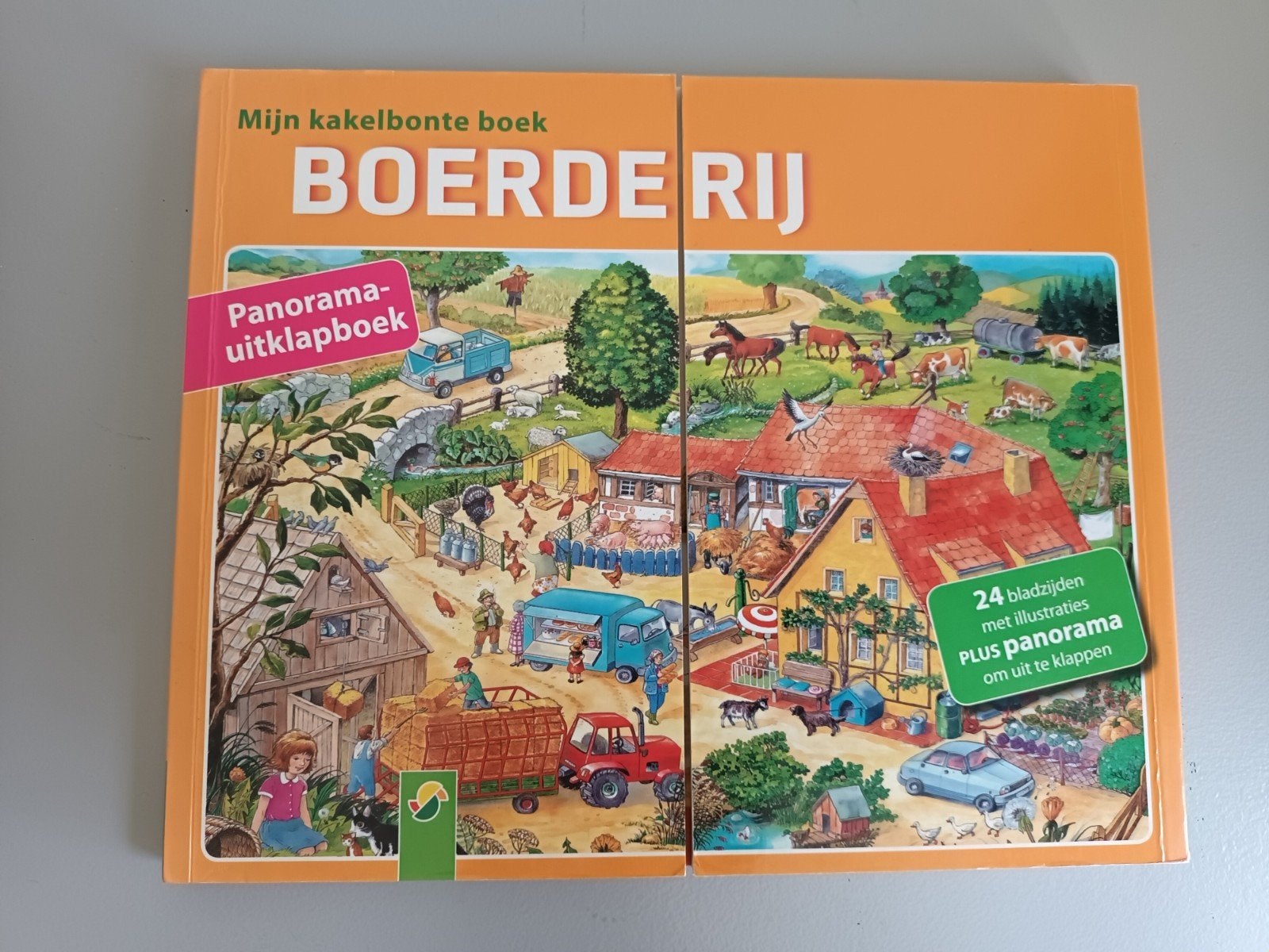 Mijn kakelbonte boek Boerderij Panorama uitklapbare uitklap, Ophalen of Verzenden, Gelezen