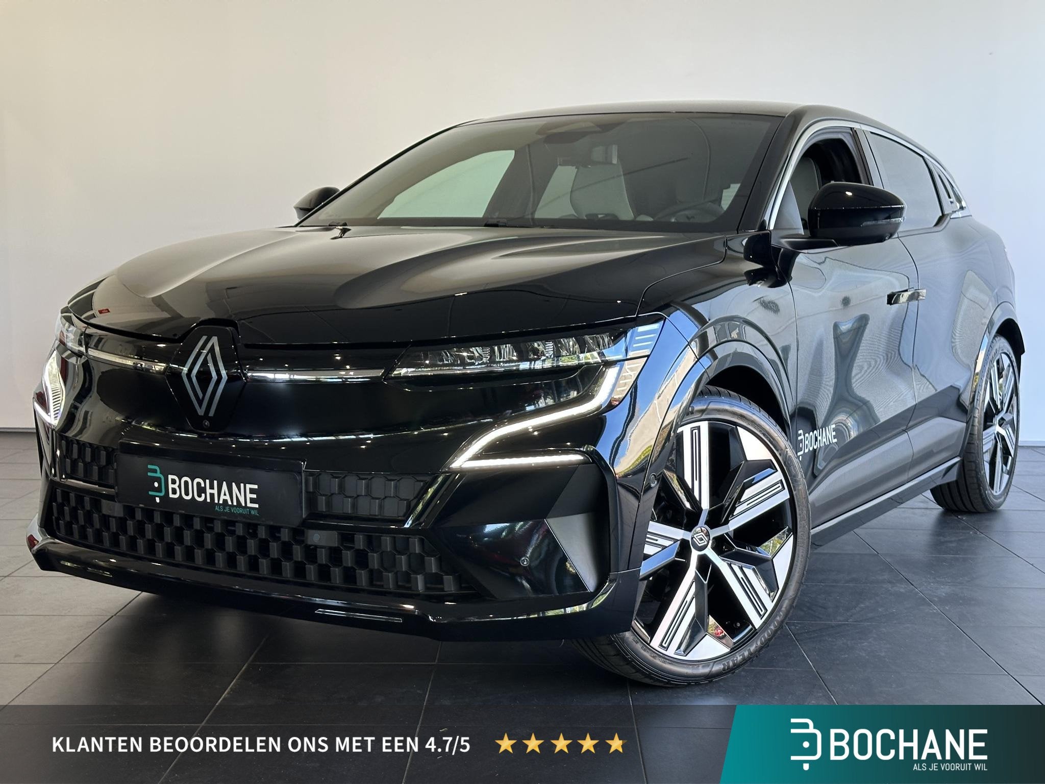 Renault Megane E-Tech comfort range iconic 60 kWh DEMO | FUL, Auto's, Huisgarantie, 385 min, Zwart, 1619 kg