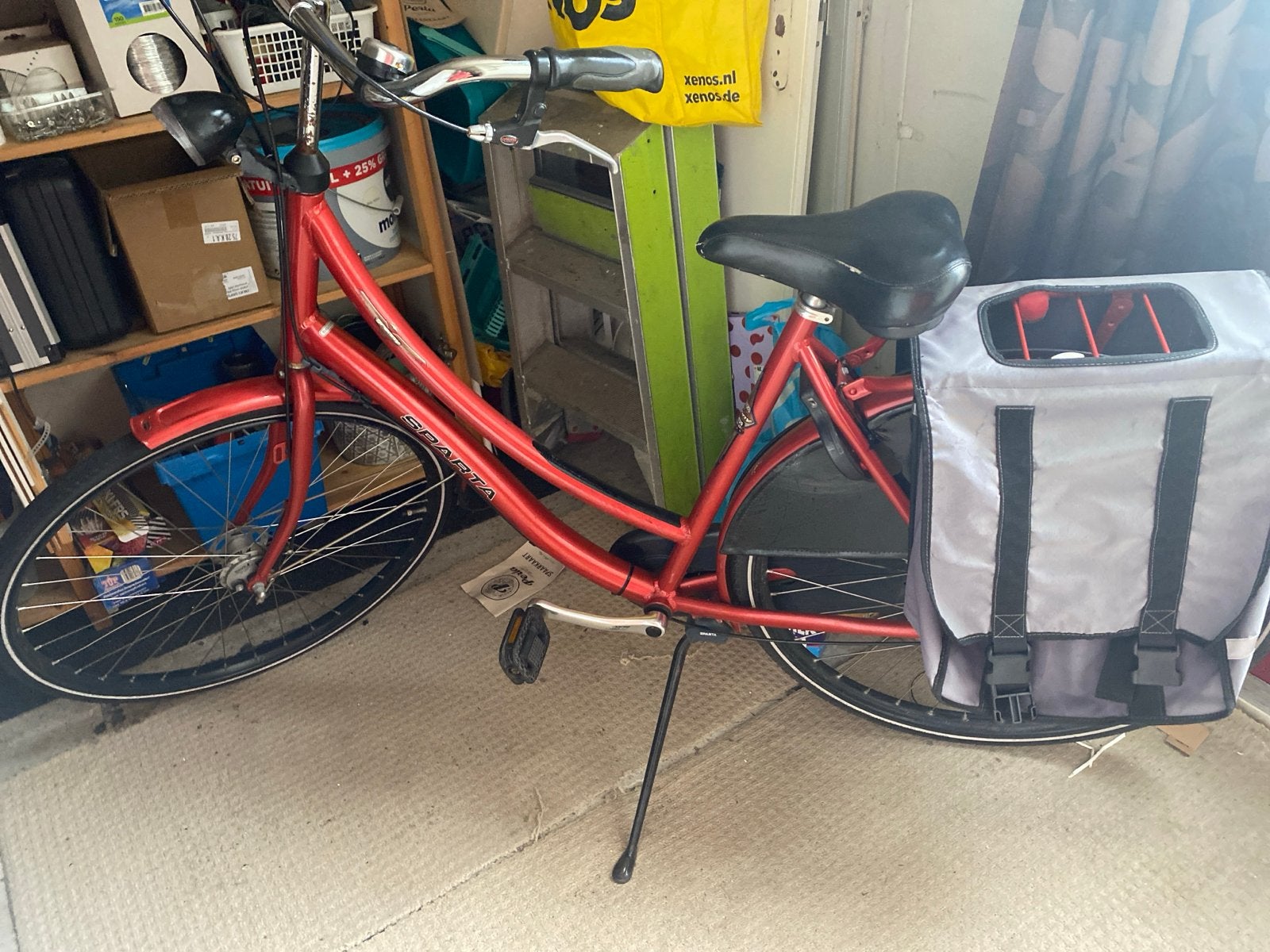Sparta damesfiets met lage instap en fietstassen met, Fietsen en Brommers, Ophalen, Sparta, Velgrem, 50 tot 53 cm