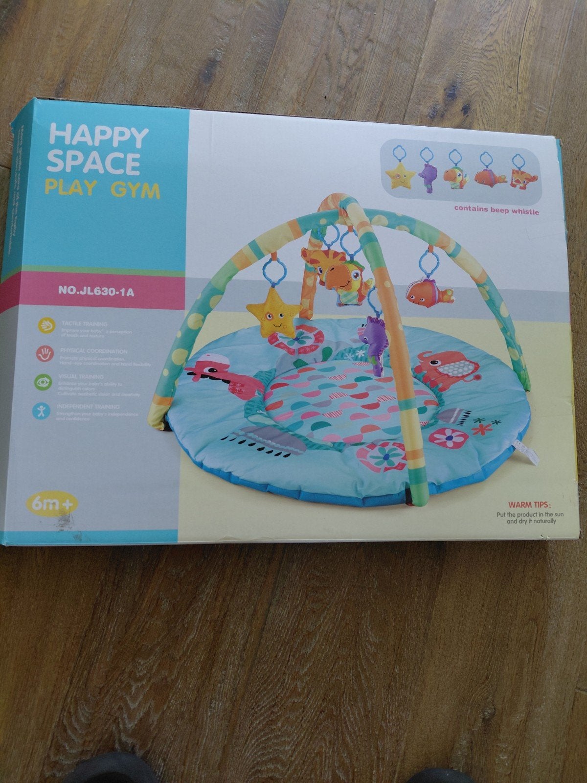 Happy Space Play Gym - Nieuw speelkleed met speeltjes, Ophalen, Nieuw, Speelkleed, Met geluid