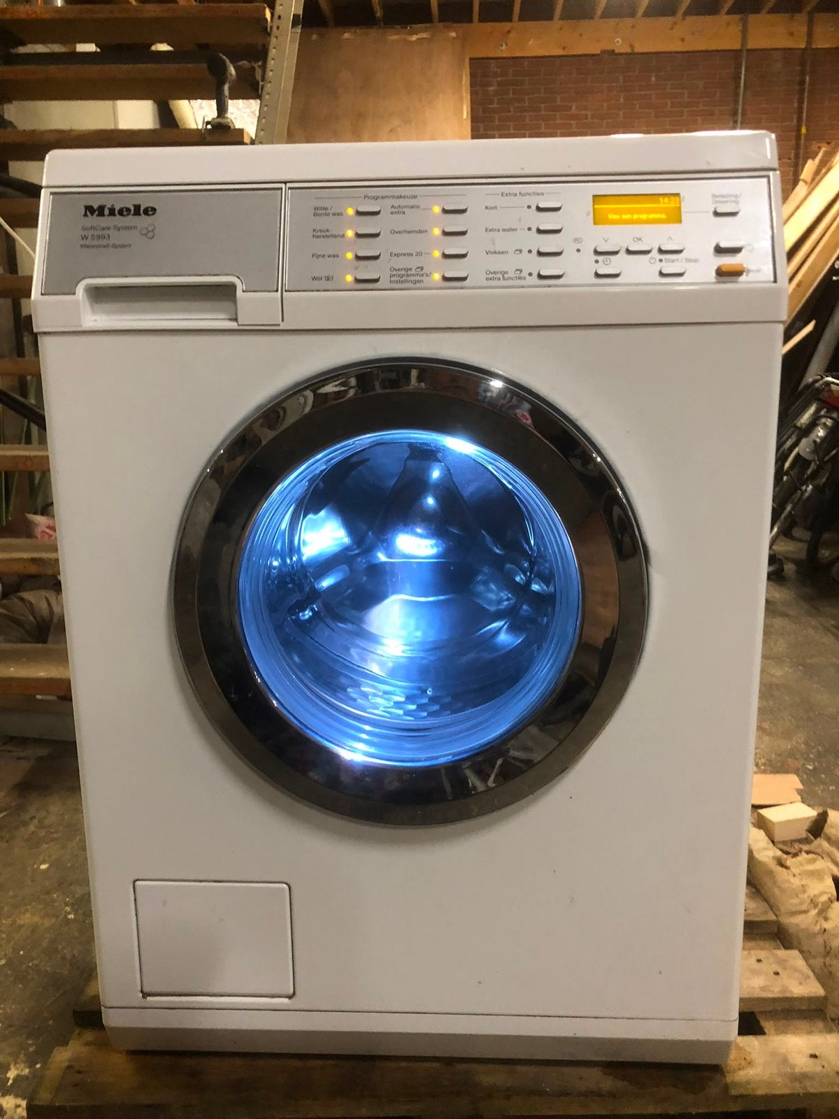 Miele W5993 wasmachine, Witgoed en Apparatuur, Wasmachines, Ophalen, 6 tot 8 kg, Gebruikt, 1600 toeren of meer