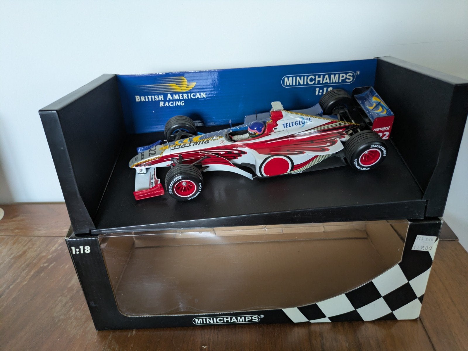Minichamps BAR 001 F1 Jacques Villeneuve 1:18, Hobby en Vrije tijd, Modelauto's | 1:18, Ophalen of Verzenden