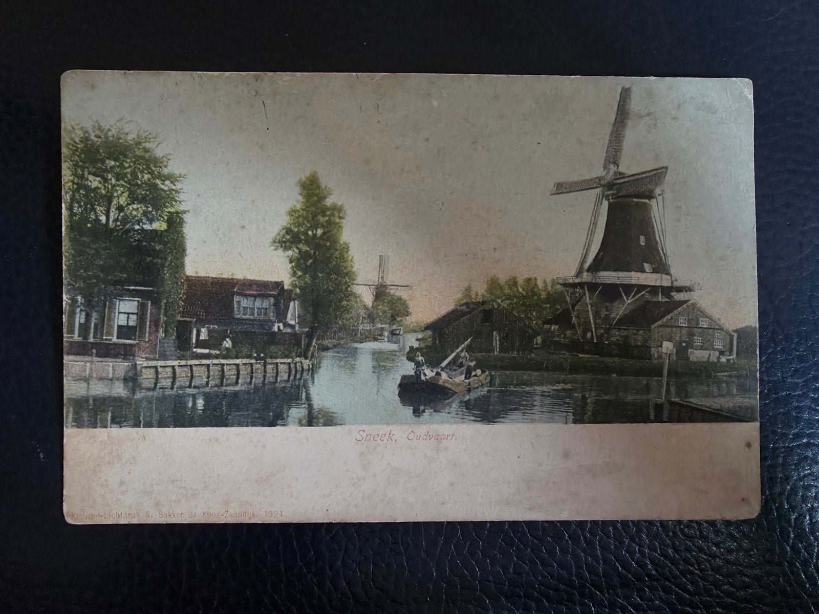 ansichtkaart Sneek oudvaart, Ophalen of Verzenden, Voor 1920, Gelopen, Friesland