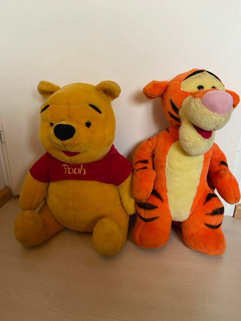 Winnie de Pooh en Tijgertje knuffels - samen verkocht, Kinderen en Baby's, Speelgoed | Knuffels en Pluche, Gebruikt, Overige merken
