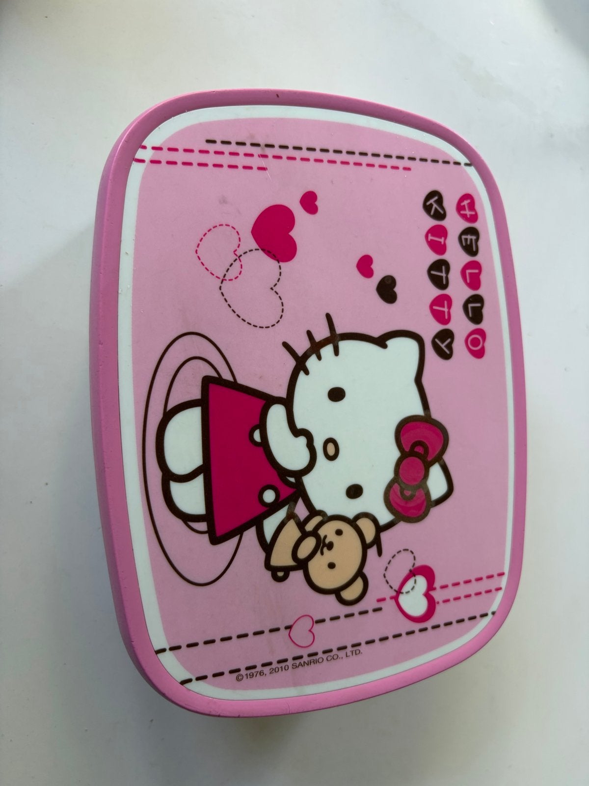 Hello Kitty mepal Broodtrommel - Roze, Ophalen of Verzenden, Gebruikt