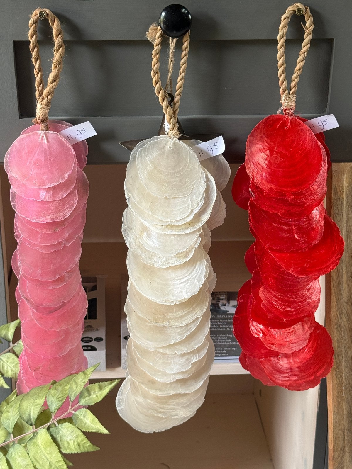 Roze Schelpen Hanger 50cm, Ophalen of Verzenden, Nieuw, Roze, Natuurlijk materiaal