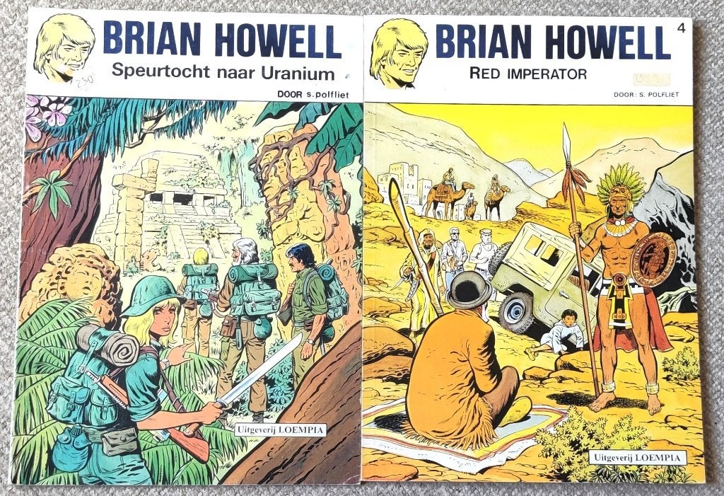 2 x Stripalbum Brian Howel  Ongekleurd  In prima staat, Meerdere stripboeken, Ophalen of Verzenden, Zo goed als nieuw