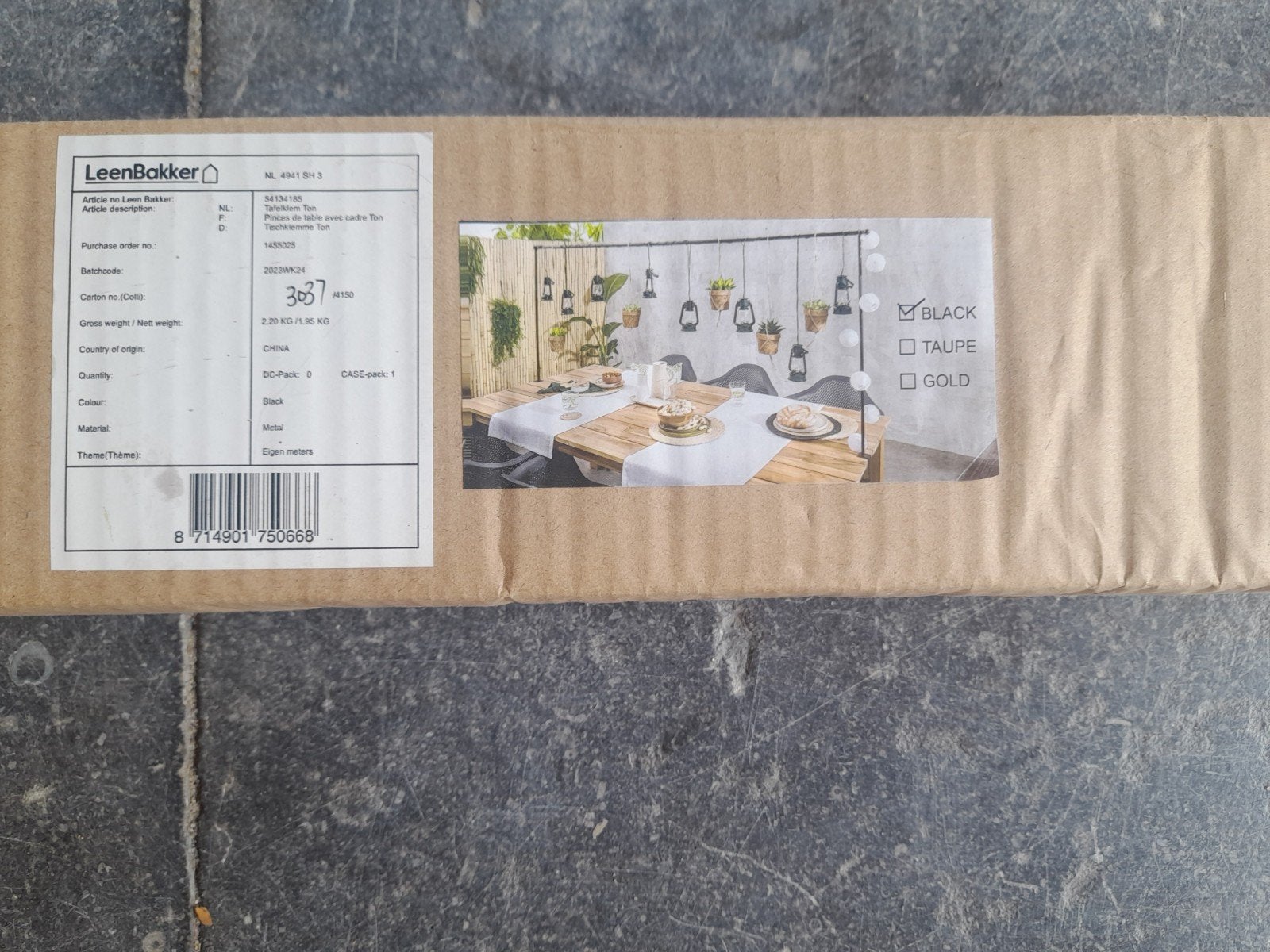 Leen Bakker Tafelboom top Zwart - Nieuw in doos, Ophalen, Zwart, Nieuw, Metaal