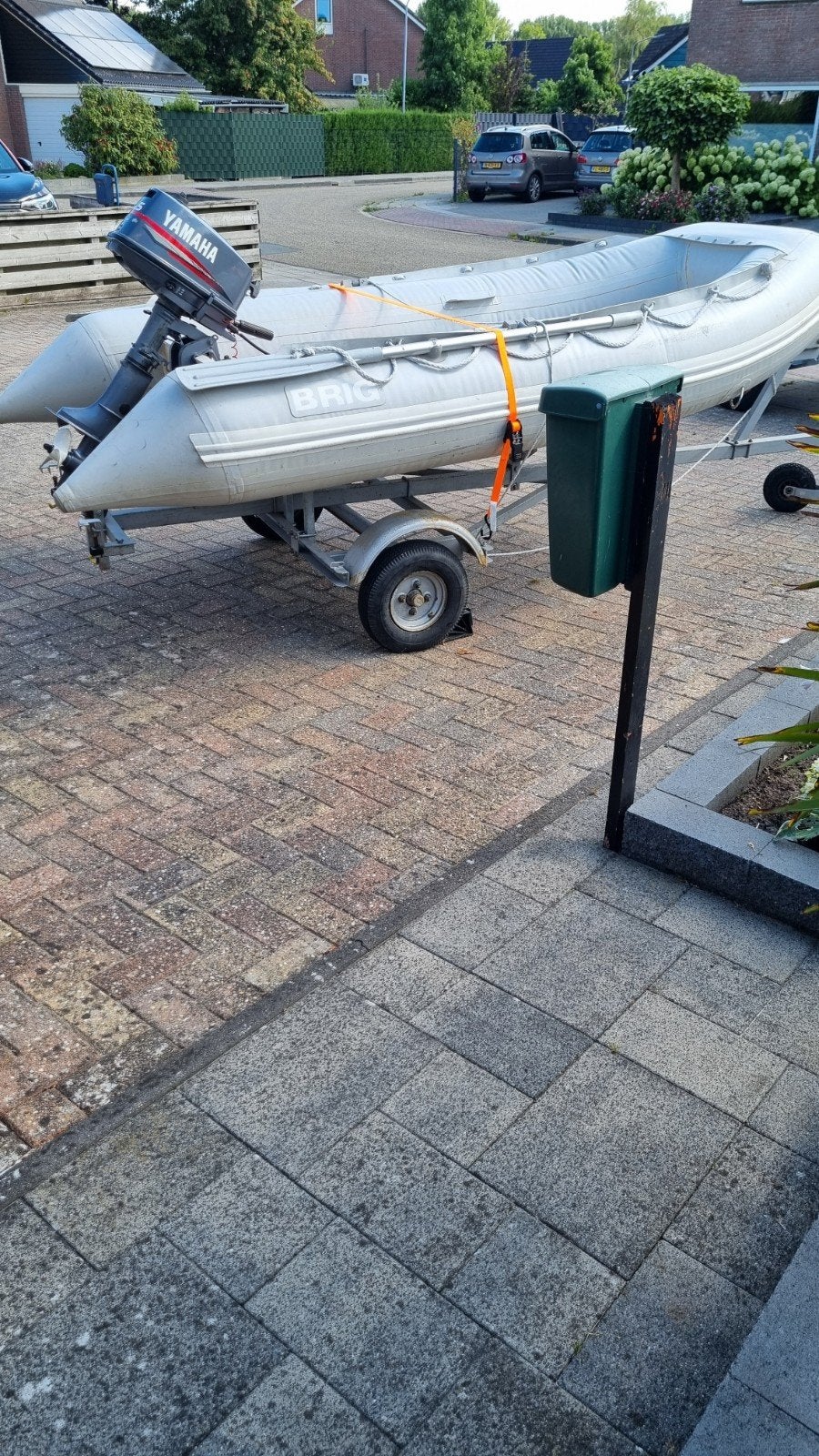 Brig rubberboot RIB met 5pk Yamaha motor en trailer, Watersport en Boten, Rubberboten, Ophalen, Buitenboordmotor, Brig