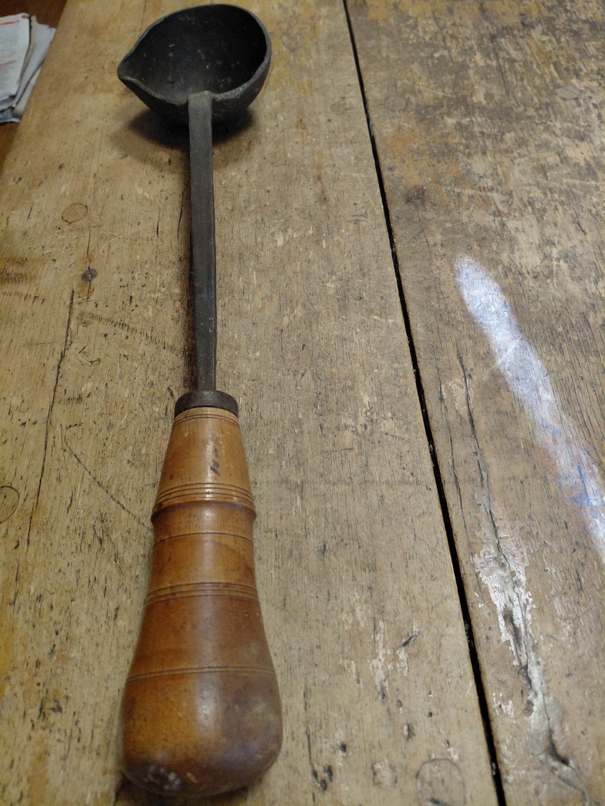 Antieke Gietlepel voor tin of lood., Ophalen of Verzenden