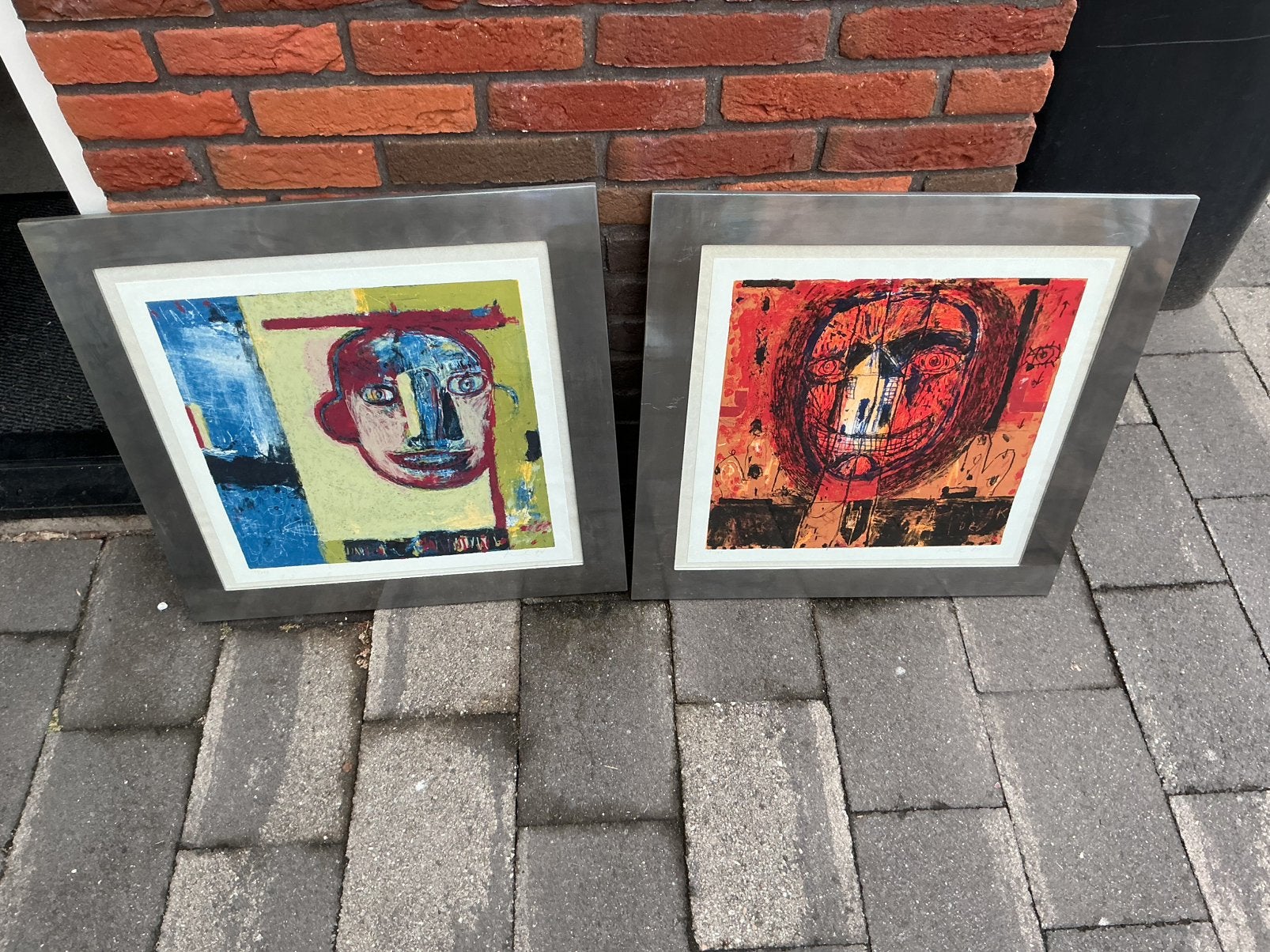 2 zeefdrukken van  Rik van Iersel, Gesigneerd, Ophalen of Verzenden, Portret en Figuren, Zeefdruk