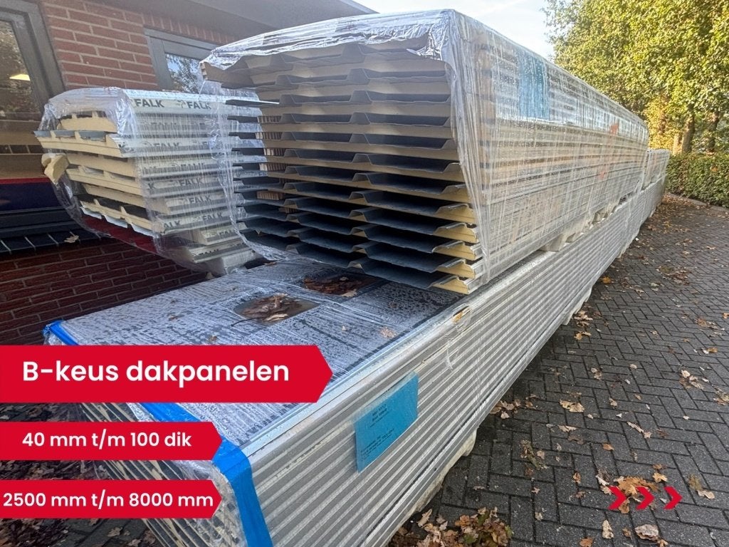 B-keus sandwichpanelen | Dak & Wand | Scherp Geprijsd, Ophalen, Zo goed als nieuw, Overige materialen, 50 tot 100 mm