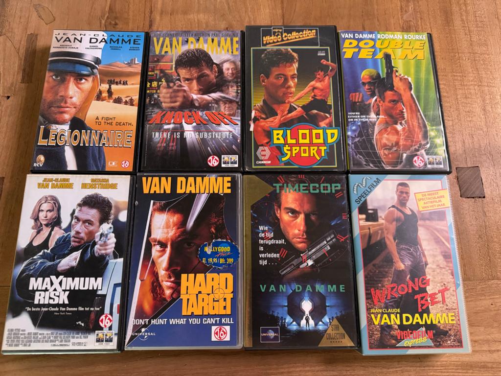 Jean-Claude Van Damme VHS Collectie - 8 Actiefilms, Cd's en Dvd's, VHS | Film, Vanaf 16 jaar, Verzenden, Gebruikt, Actie en Avontuur
