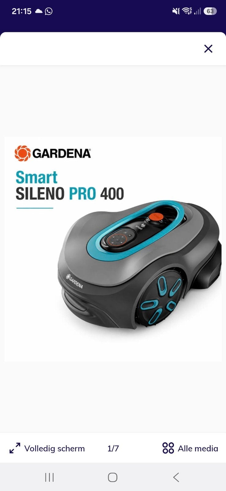 Gardena robotmaaier smart selino pro 400, Bestuurbaar via app, Nieuw, Ophalen of Verzenden, 20 tot 25 cm