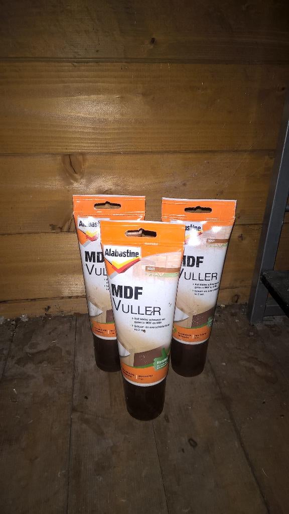 NIEUW ALABASTINE 8 X SPACK VULLER EN 3 X MDF VULLER, Doe-het-zelf en Verbouw, Ophalen, Nieuw, Wit