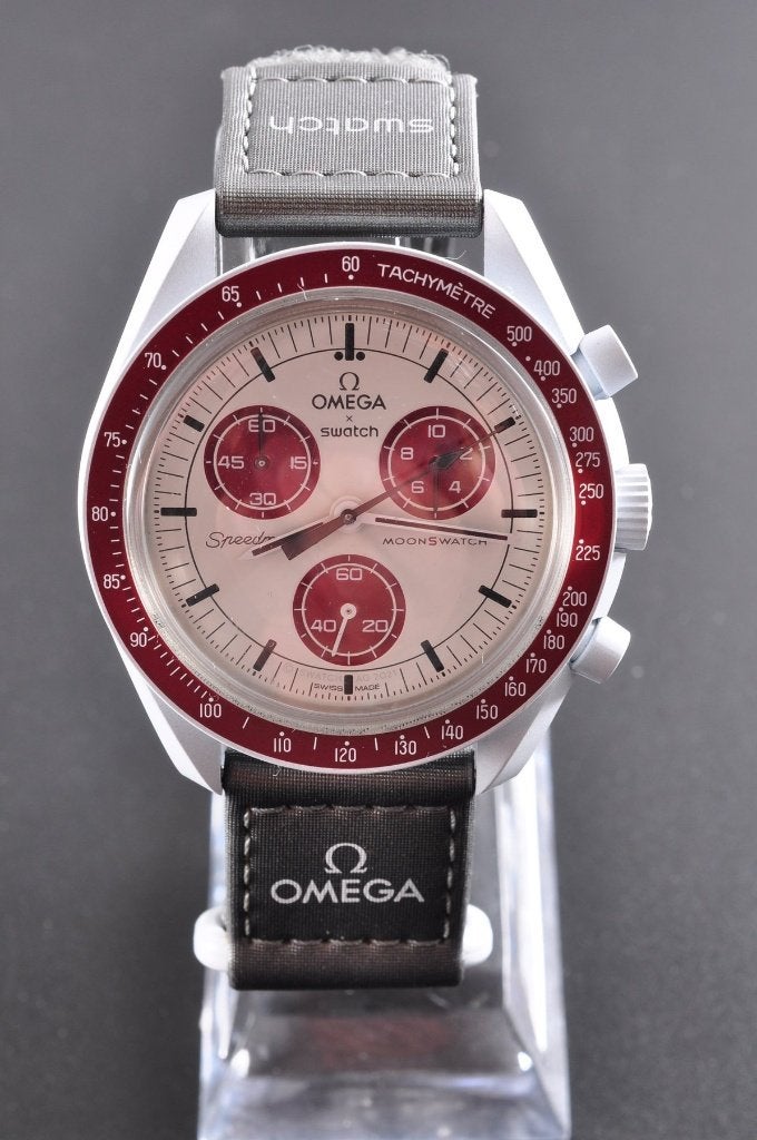 Omega Speedmaster MoonSwatch "Mission to Pluto", Ophalen, Kunststof, Polshorloge, Overige materialen