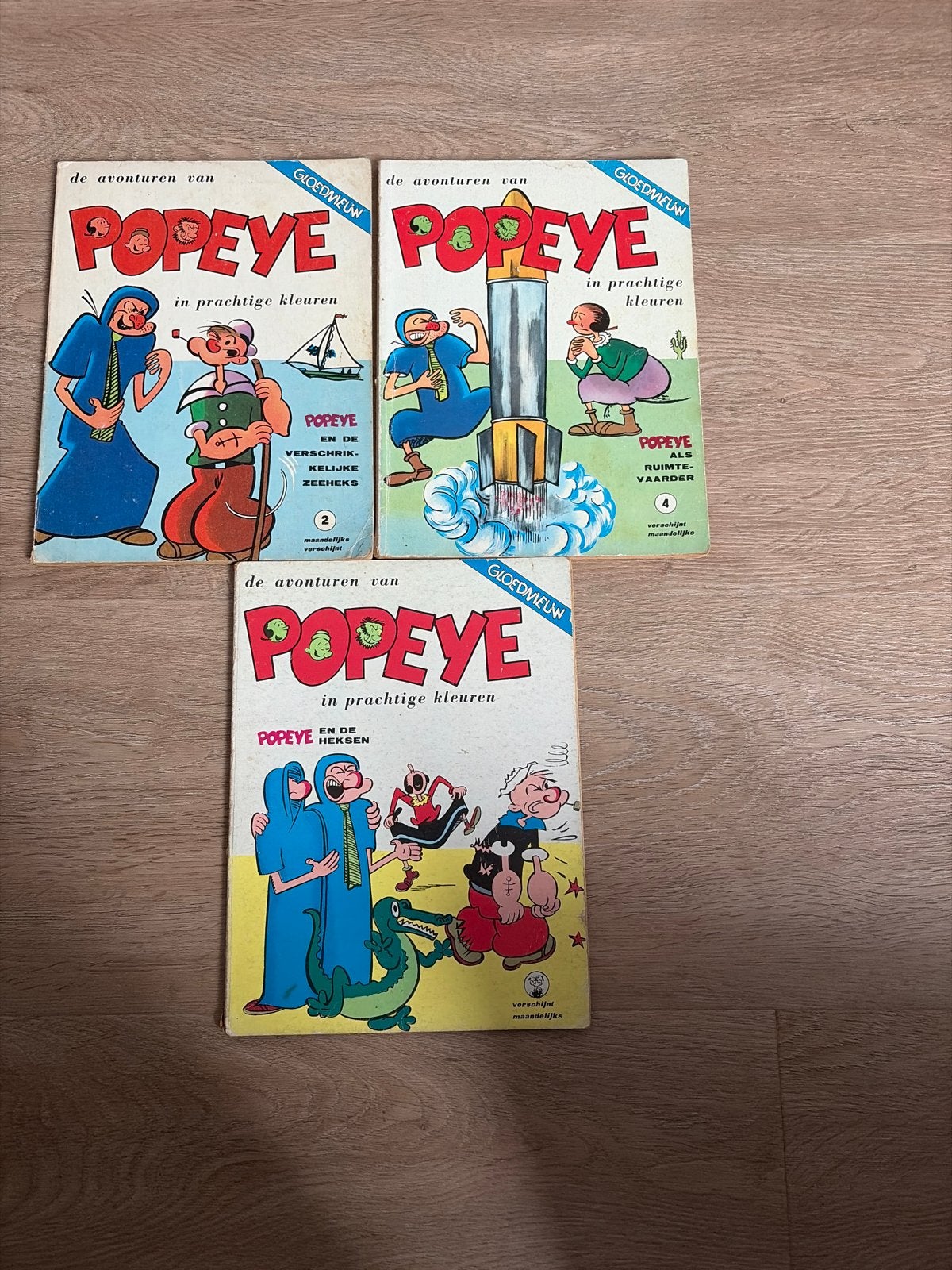 Popeye stripboeken - 3 delen in prachtige kleuren, Meerdere stripboeken, Ophalen of Verzenden, Gelezen