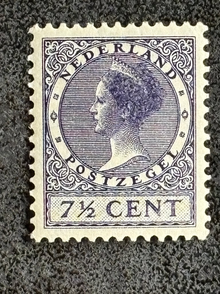 1927 NVPH 179A Wilhelmina Veth met WM 7½ct violet Ongebruikt, Ophalen of Verzenden, T/m 1940