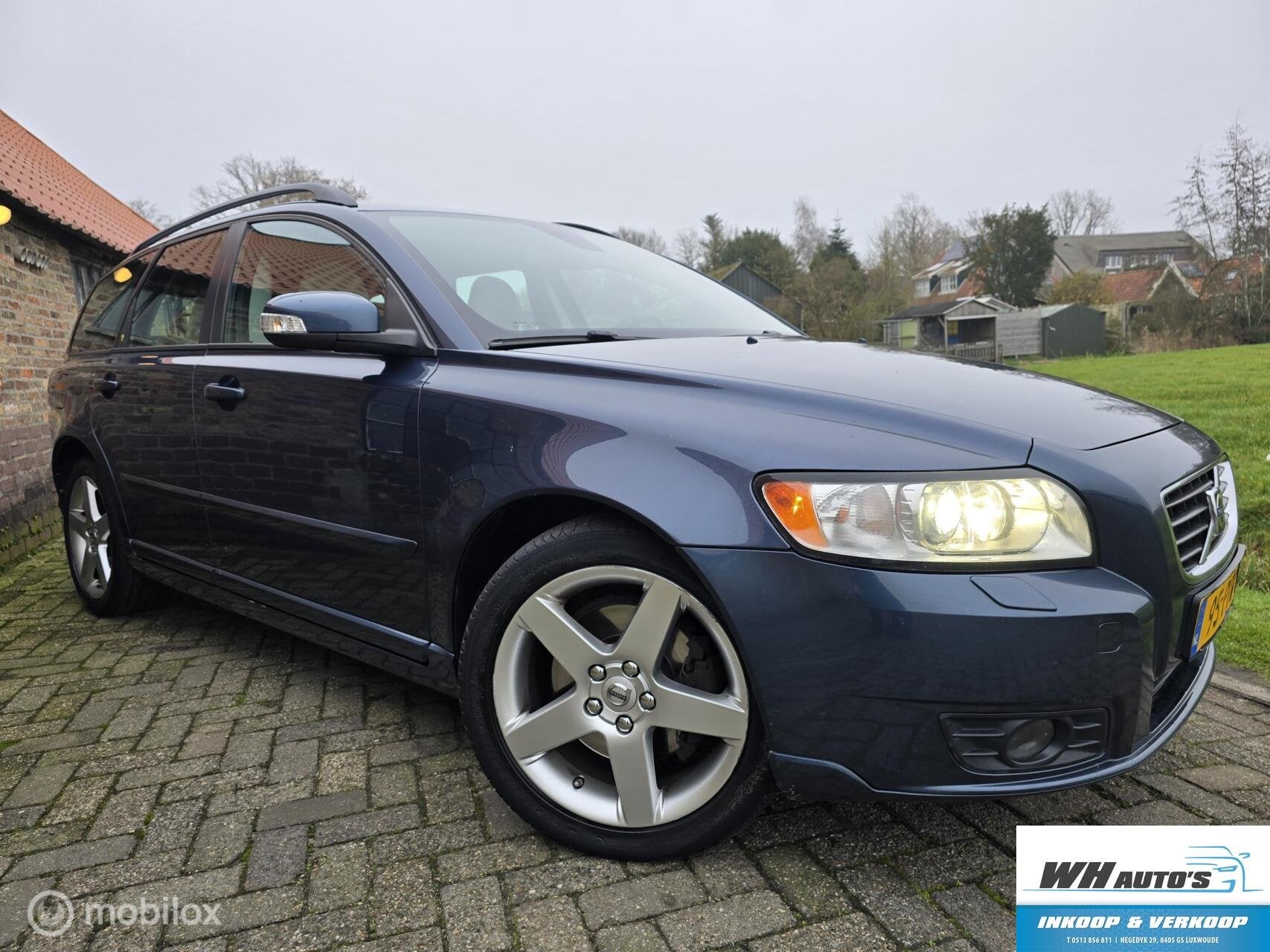 Volvo V50 2.4i R-Design Automaat! Open dak, Voorwielaandrijving, Euro 5, Blauw, 170 pk