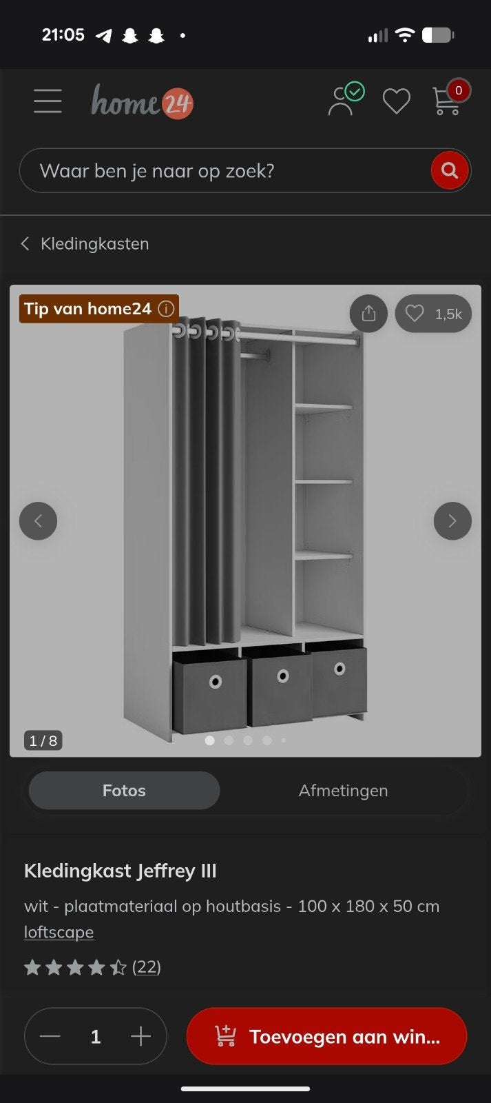 3 Nieuwe Kledingkasten in doos -, Ophalen of Verzenden, Nieuw