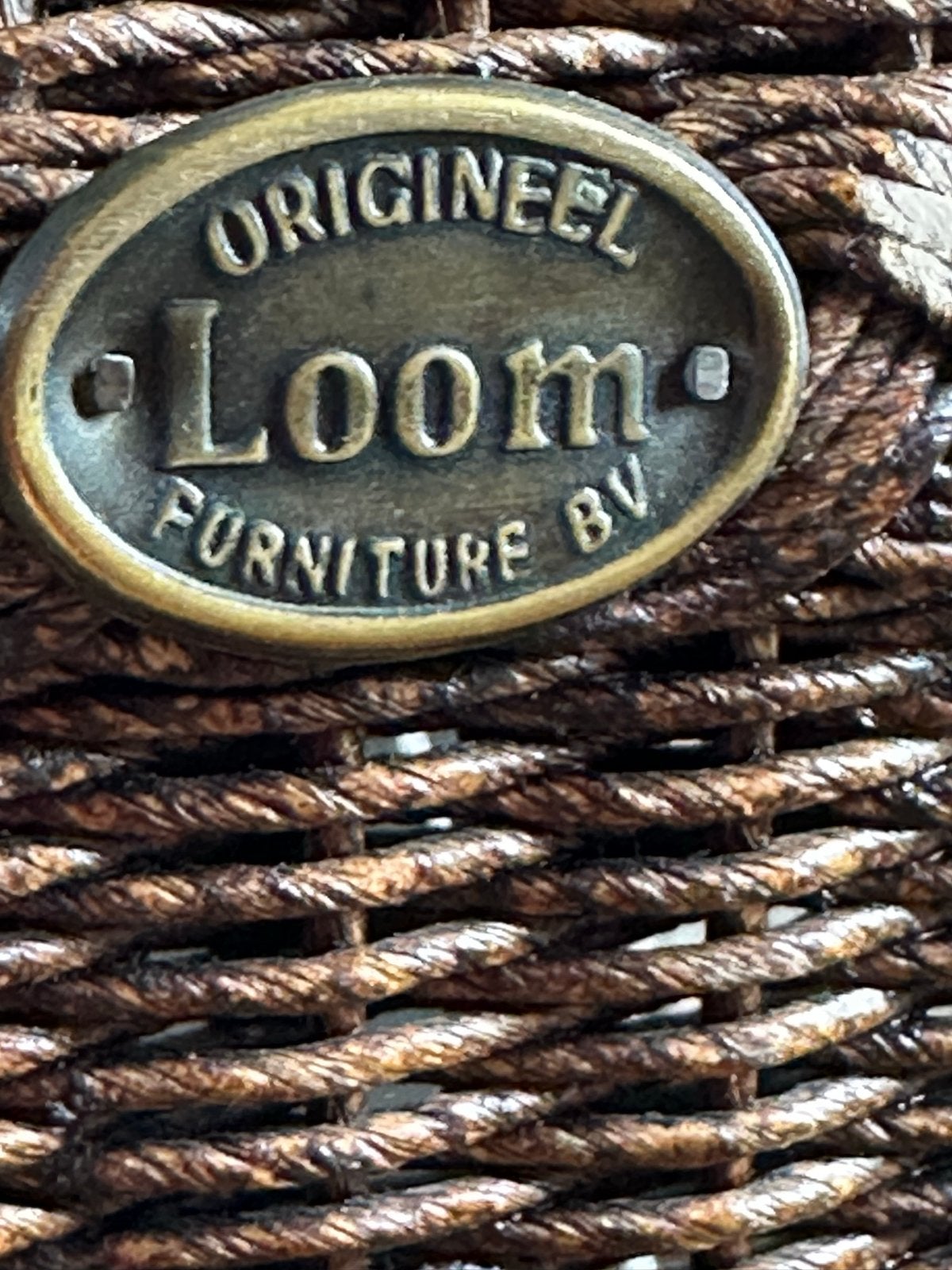 4 originele Lloyd Loom eetkamerstoelen - Original Loom, Huis en Inrichting, Stoelen, Gebruikt, Bruin, Riet of Rotan, Ophalen of Verzenden
