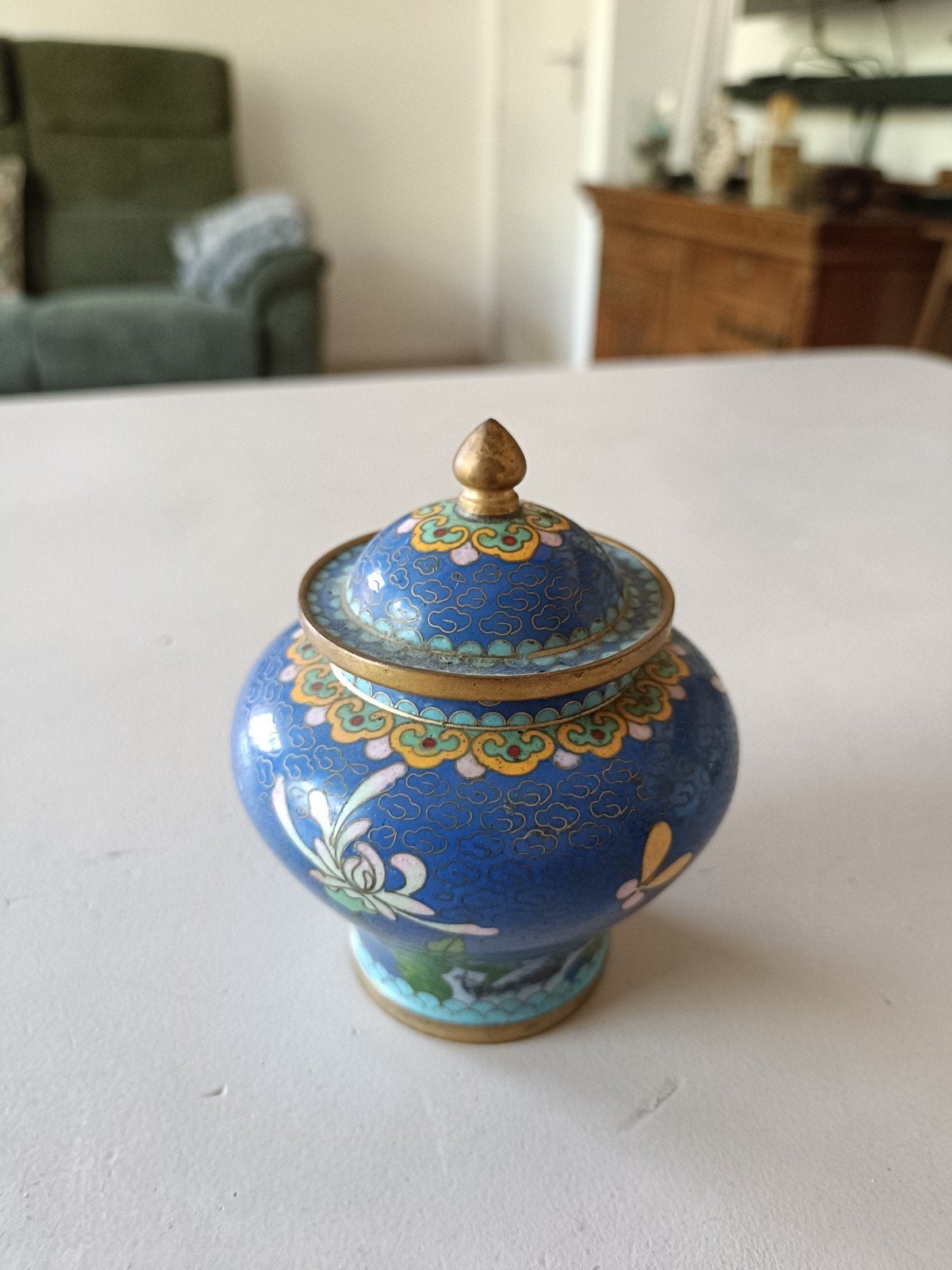 Vintage Chinese cloisonné gemberpot, tussen 1960 en 1990.
Va, Antiek en Kunst, Ophalen of Verzenden