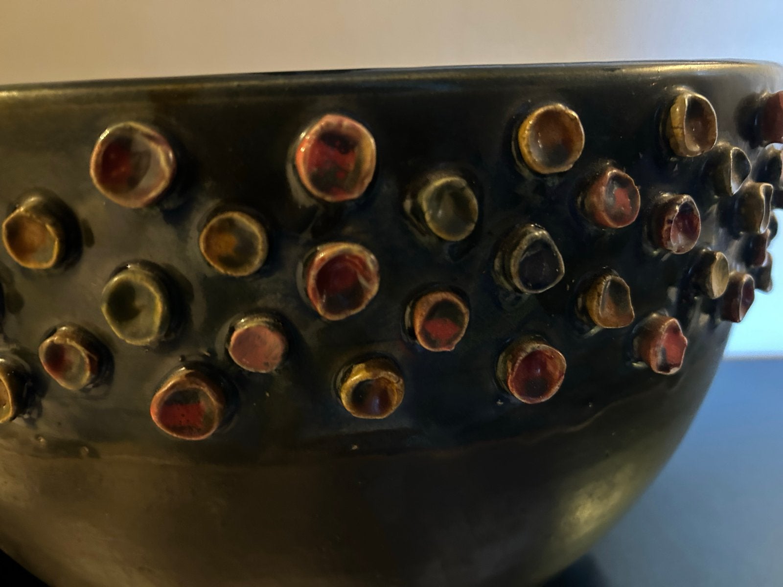 Unieke grote keramieken potten met kleurrijke decoratie, Antiek en Kunst, Ophalen