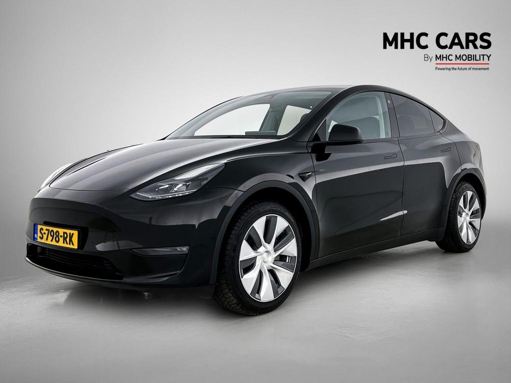 Tesla Model Y Long Range AWD 75 kWh | Navi | Clima | Leder |, Gebruikt, Zwart, Zwart, Vierwielaandrijving
