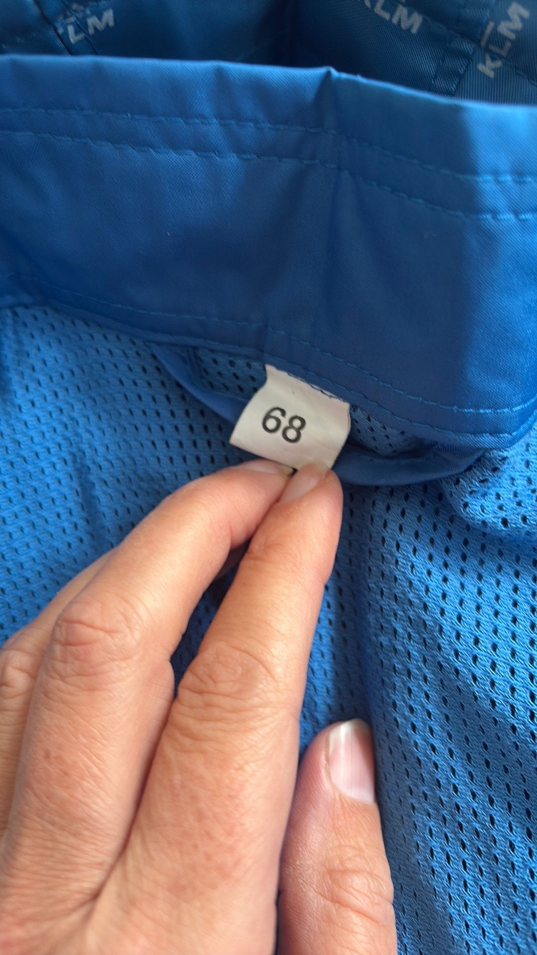 Blauwe jas KLM met knopen - Maat M, Ophalen of Verzenden, Zo goed als nieuw, Maat 38/40 (M), Blauw