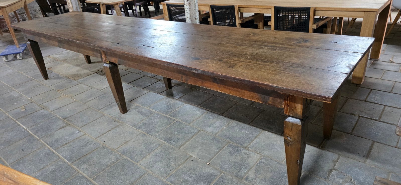 Oude authentieke boerentafel van 4 meter lang, Ophalen