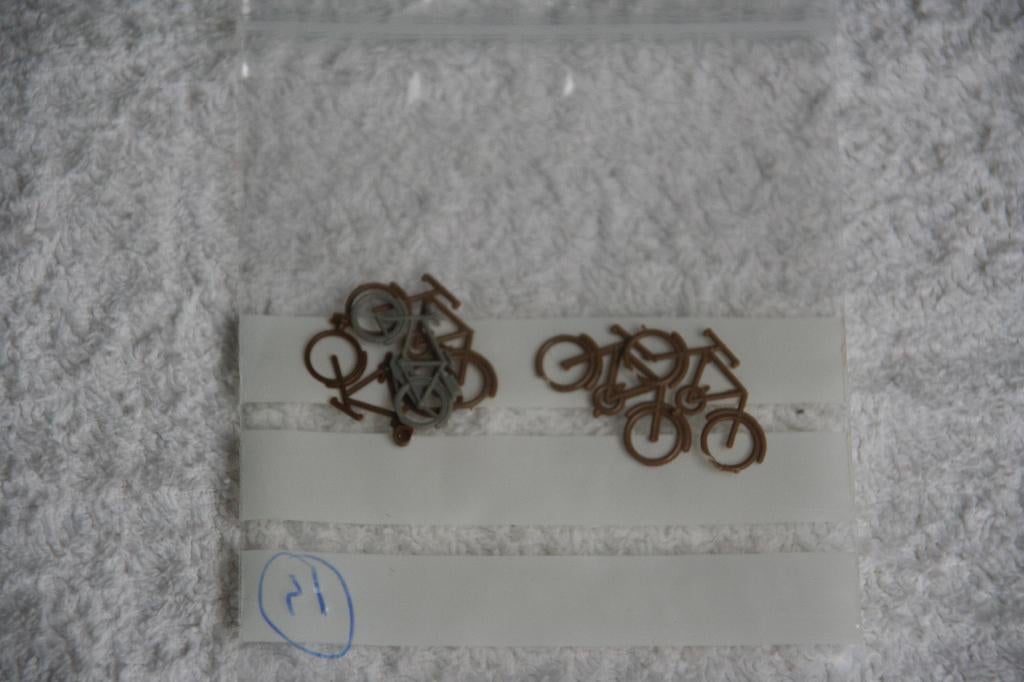 Merten/Preiser HO 5 x Herenfiets (14), Hobby en Vrije tijd, Modeltreinen | H0, Overige merken, Transformator of Voeding, Gelijkstroom of Wisselstroom