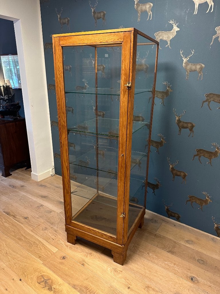 Eiken art deco Vitrine, Antiek en Kunst, Verzenden