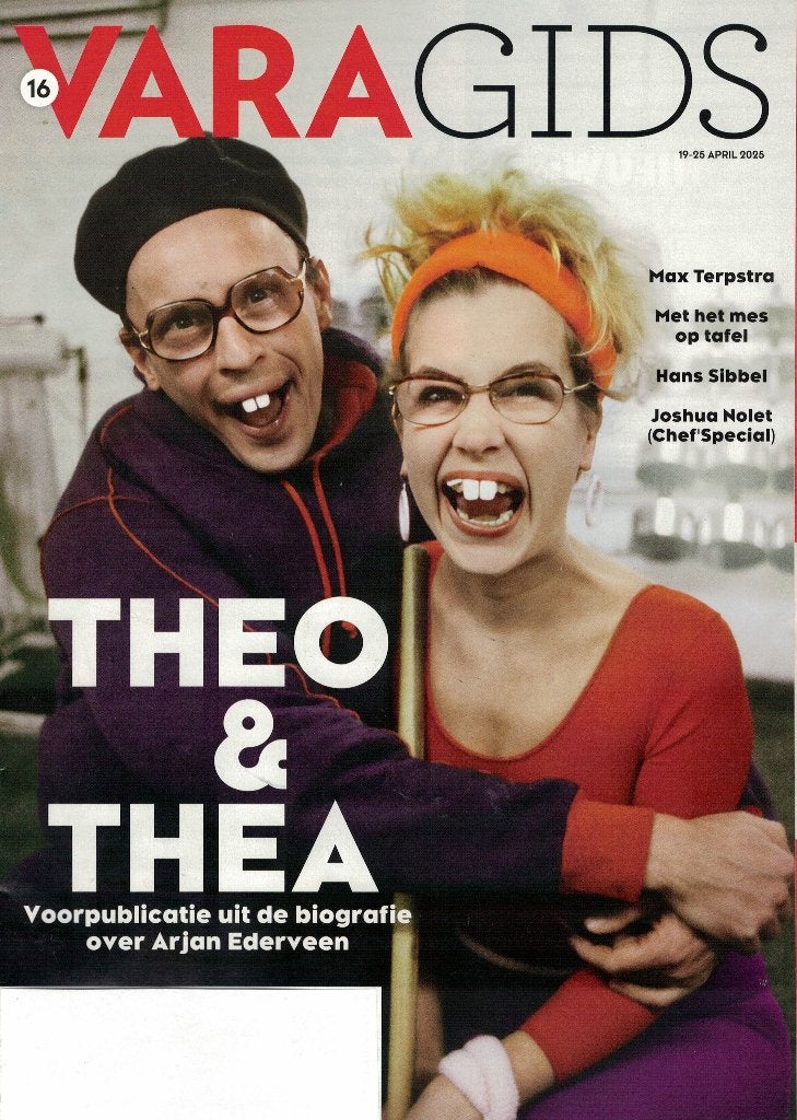 Theo & Thea in VARA Gids - 19 t/m 25 april 2025., Verzenden, Zo goed als nieuw, Muziek, Film of Tv